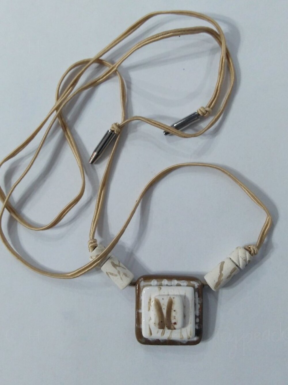 Kd Spring Fashion Necklace Vintage Lucite Designer Art Deco Coastal Lagenlook